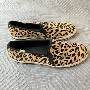 Keds x Kate Spade leopard slip ons